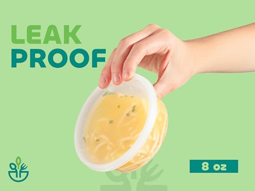 JoyServe Deli Food Containers with Lids for Food, Snacks, Takeout, Meal Prep - Durable Clear Containers for Food - Stackable and Durable, Dishwasher & Microwave Safe