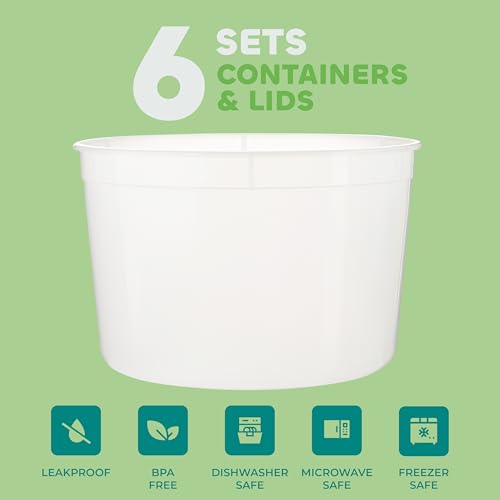 Deli Food Containers with Lids - 8 oz or 32oz for Food, Snacks, Takeout, Meal Prep - 1 Cup Small Durable Clear Containers for Food - Stackable and Durable, Freezer, Dishwasher & Microwave Safe