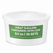 64 Oz Plastic Food Storage Containers (36-Sets) Leak-Proof Deli Containers
