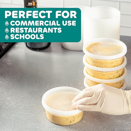 JoyServe Deli Food Containers with Lids for Food, Snacks, Takeout, Meal Prep - Durable Clear Containers for Food - Stackable and Durable, Dishwasher & Microwave Safe