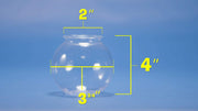 JoyServe 16 Oz Plastic Fish Bowl (6 Pack) 4 Inch Heavy Duty Plastic Ivy Bowls, for Candy, Carnival Games, Prizes, Centerpieces and Party Decoration Supplies, BPA-Free