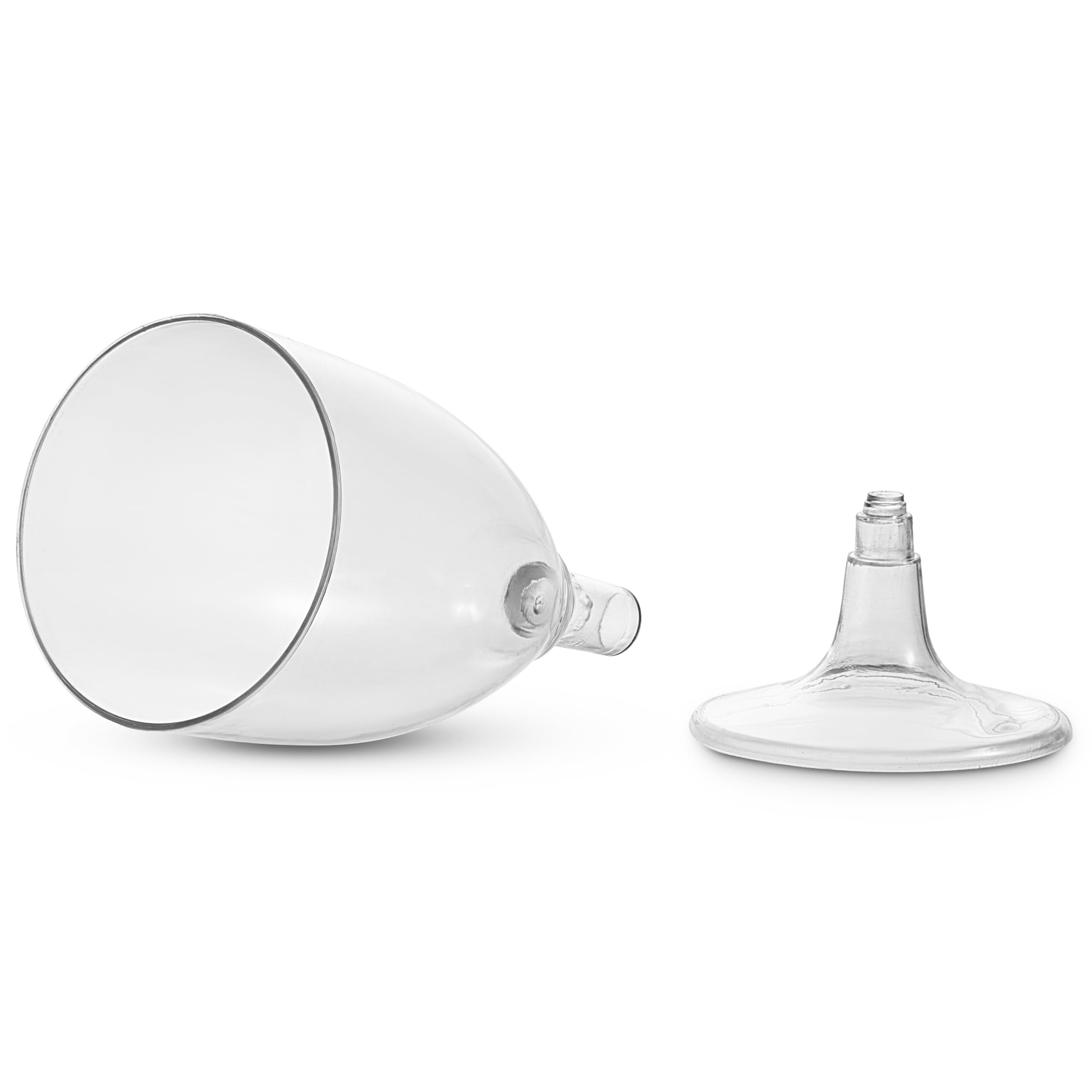 JoyServe Plastic Wine Glasses Disposable - 7 Oz Clear BPA-Free Plastic Wine Glasses with Stem, Reusable Party Wine Cups for Outdoor Parties, Weddings, Toasts, Drinks, Catering