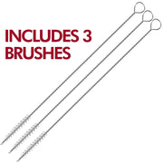 JoyServe Cereal Bowls with Straws for Kids (Set of 18-20-Ounce) BPA-Free Plastic Reusable Bowls with Built-In Straws for Children - Dishwasher and Microwave Safe, Includes 3 Cleaning Brushes