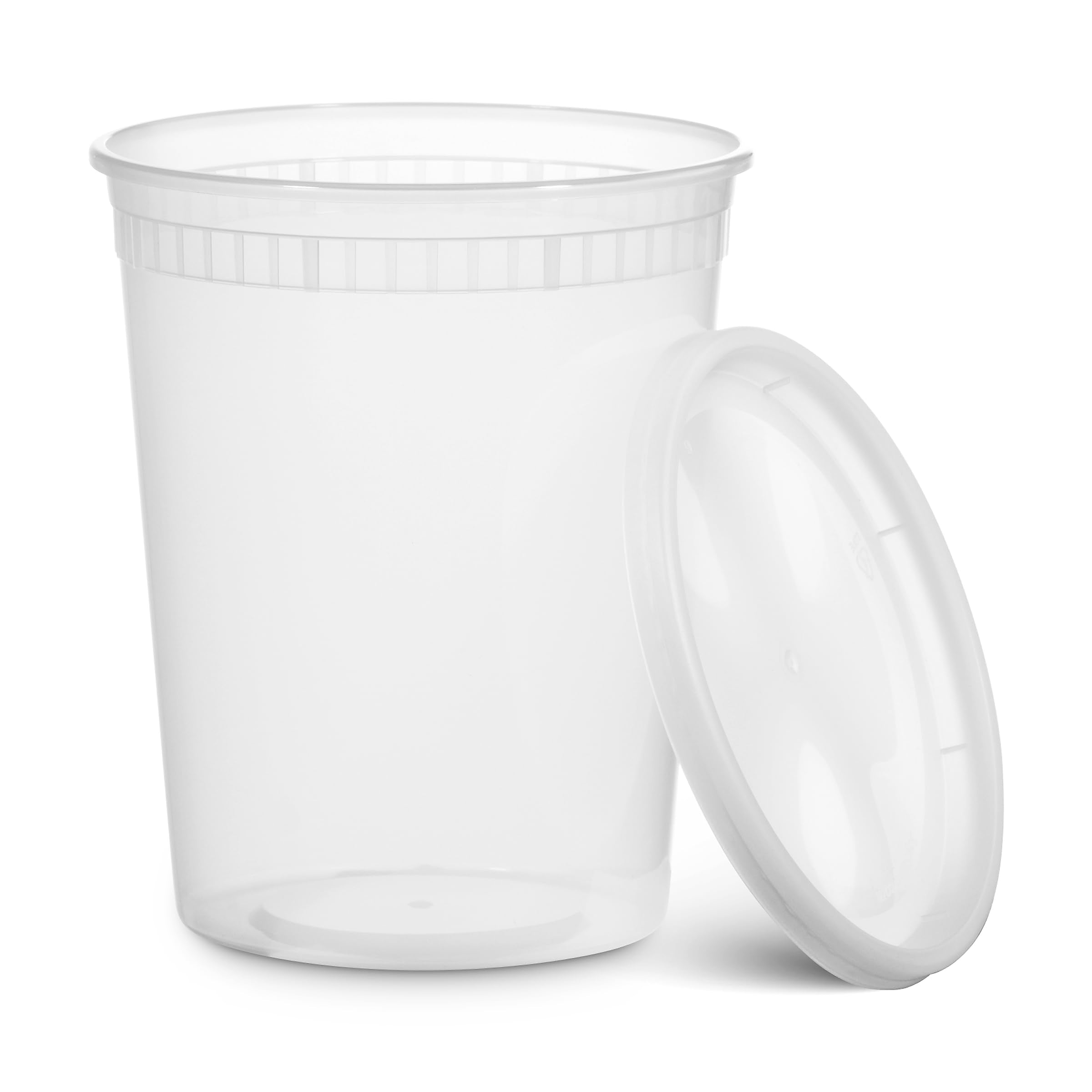 JoyServe Deli Food Containers with Lids - (144 Sets) Bulk Case of 72-32 Oz Quarts & 72-16 Oz Pints Airtight Food Storage Takeout Meal Prep Containers, BPA-Free, Dishwasher, Microwave Safe