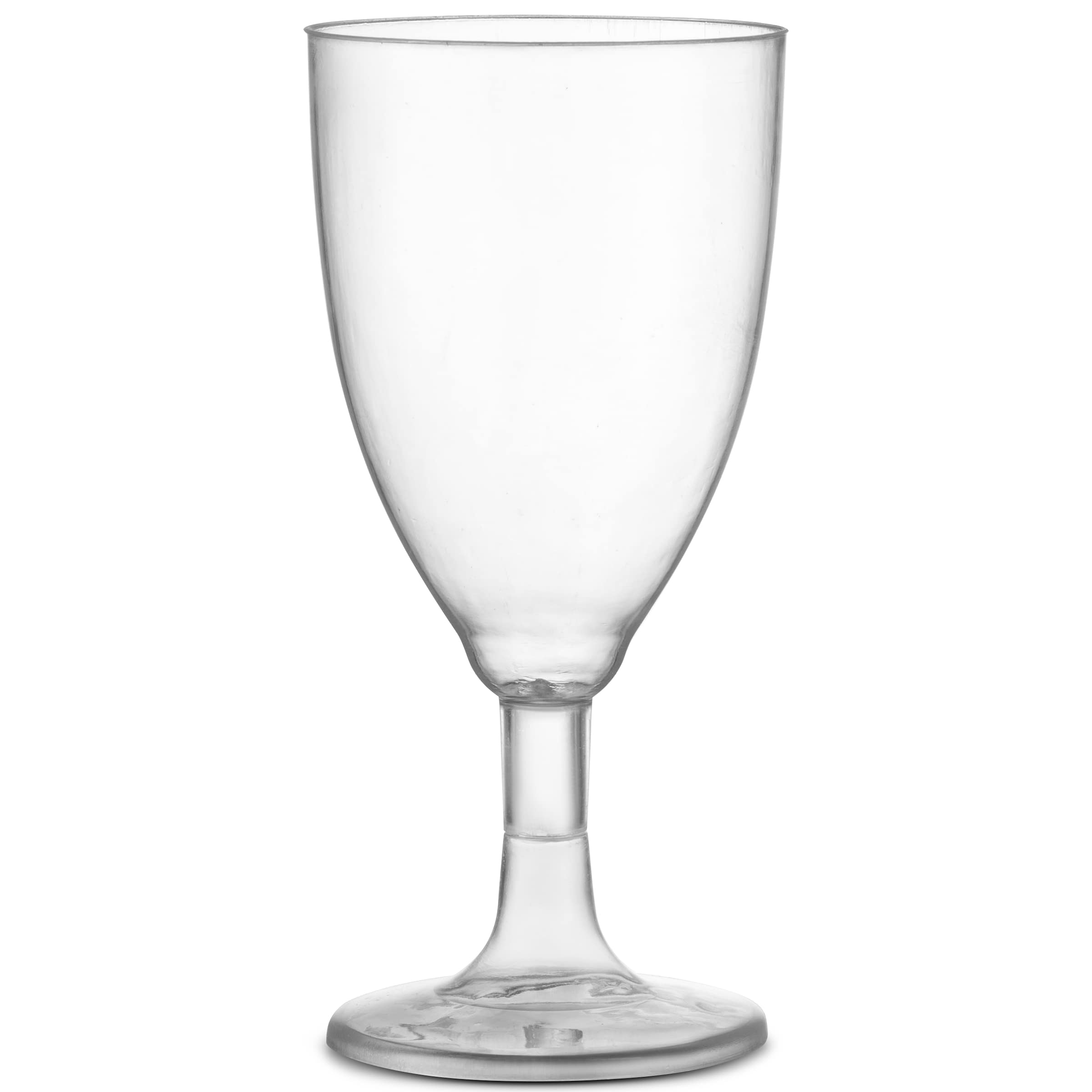 JoyServe Plastic Wine Glasses Disposable - 7 Oz Clear BPA-Free Plastic Wine Glasses with Stem, Reusable Party Wine Cups for Outdoor Parties, Weddings, Toasts, Drinks, Catering