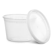 JoyServe 16 Oz Deli Food Containers with Lids - (72 Sets) Airtight Plastic Food Storage for Takeout, Meal Prep, To-Go, and Soup Freezer Containers with 72 Lids, BPA-Free, Dishwasher, Microwave Safe