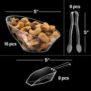 Clear Plastic Candy Bowls 6 oz (32 Pcs Set) - Candy Bar Container Display