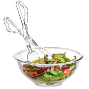 Pack of 1 11-Inch Clear Plastic Scissor Salad Tongs, Premium, Heavy-Duty, Reusable Serving Utensils for Catering, Cooking, Buffets, Party Supplies, and Weddings - Dishwasher Safe