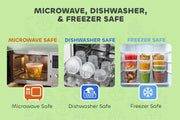 JoyServe Deli Food Containers with Lids - (120 Pack) 15 Sets of Each Size - 8 Oz - Cup / 16 Oz - Pint / 32 Oz - Quart Sizes Food Storage Takeout Meal Prep Storage, BPA-Free, Dishwasher, Microwave Safe