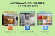 48 Sets Plastic Food Storage Deli Containers w/ Lids 16oz Pint & 32oz Quart