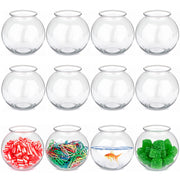 JoyServe 16 Oz Plastic Fish Bowl (48 Pack) 4 Inch Heavy Duty Plastic Ivy Bowls, for Candy, Carnival Games, Prizes, Centerpieces and Party Decoration Supplies, BPA-Free