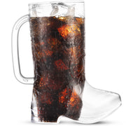 JoyServe Cowboy Boot Cups - (Pack of 6) 17oz Cowboy and Cowgirl Drink Mugs, Reusable BPA-Free Plastic Mug with Handle for Western Themed Rodeo Birthday Party Decorations and Supplies