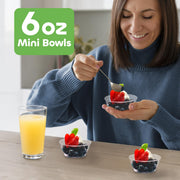 6 Oz Clear Mini Plastic Dessert Bowls (100-Pack) Disposable Serving Bowls
