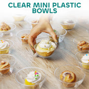 Clear Mini Plastic Bowls - (Bulk Case Pack of 1000) 6 Oz Disposable Premium Hard Plastic Dessert Bowls for Serving, Weddings, Catering, Parties, Ice Cream, Salsa, Home or Event Party Supplies