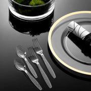Clear Plastic Cutlery Set 1440-Pc Bulk Pack - 720 Forks & 720 Spoons