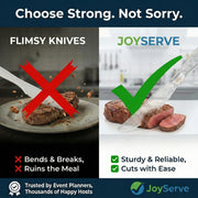 JoyServe Clear Plastic Knives Heavy Duty, Heat Resistant Party Utensils BPA-Free Heavy Duty Plastic Knives Disposable Silverware Cutlery, Catering Dinner Party Supplies - Bulk Knife Pack 1080