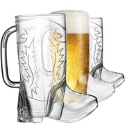 JoyServe Cowboy Boot Cups - (Bulk Pack of 72) 17oz Drink Mugs, Reusable BPA-Free Plastic Mug, for Western Themed Rodeo Birthday Party Decorations and Supplies