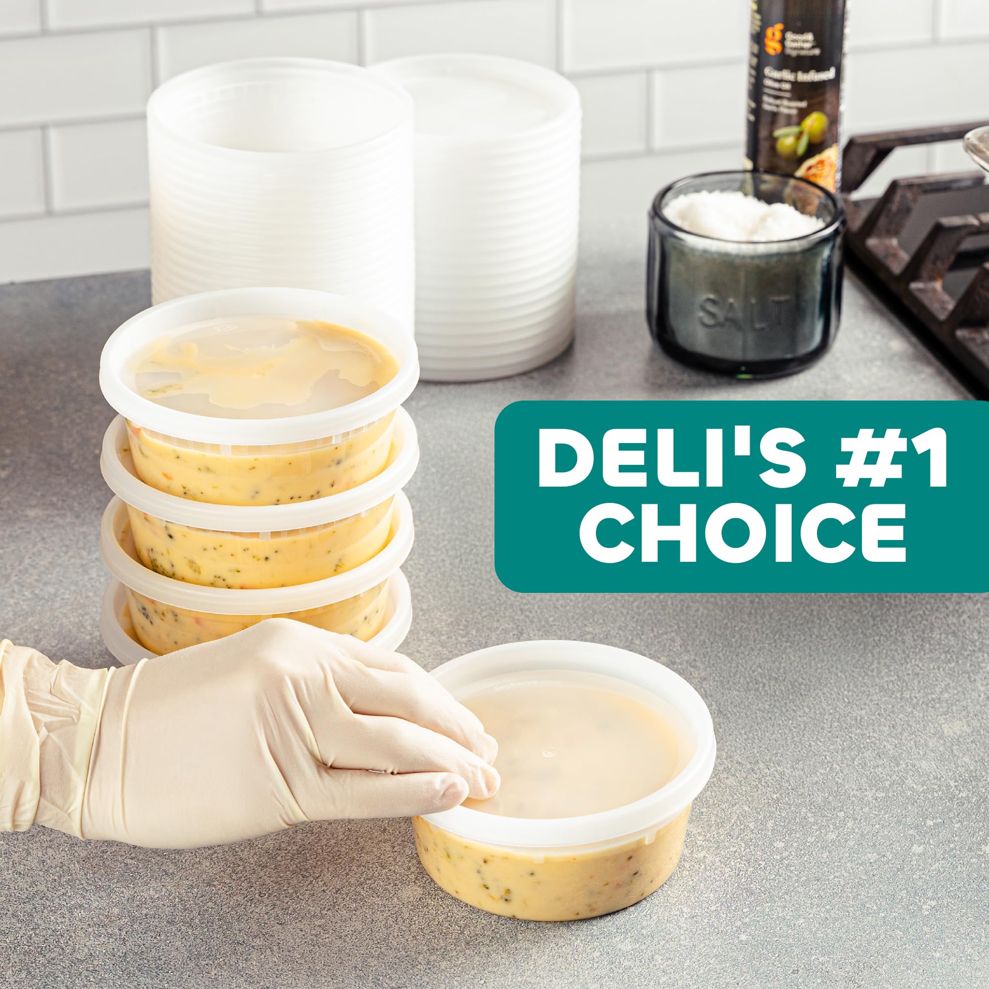 JoyServe Deli Food Containers with Lids - 32 Oz Quart Size & 24-16 Oz Pint Size Airtight Food Storage Takeout Meal Prep Containers with 54 Lids, BPA-Free, Dishwasher, Microwave Safe