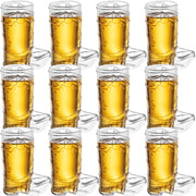 Cowboy Boot Shot Glasses - (Dozen Pack of 12) Mini Reusable and Disposable Clear Plastic Shot Glass Cups for Themed Birthday Parties Decorations and Cowboy Bachelorette Party Favors, Holds 1-Oz