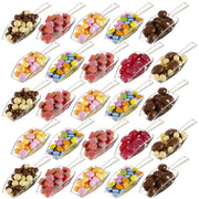 72-Mini Clear Acrylic Plastic Scoops for Candy - Ice Cream Bar, Jars, Containers, Coffee, Flour, Dessert Toppings, Buffets, Kitchen, Weddings, Parties & Concessions, Candy Buffet, 5.5" Candy Scoops