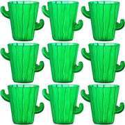 Cactus Plastic Shot Glasses - (Pack of 48) 2-Oz Shot Glasses Funny Cute Novelty Set for Bachelorette, Western, Cinco de Mayo, Tequila, Fiesta Themed Party Supplies, BPA-Free, Dishwasher-Safe, Green