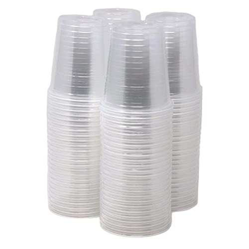 JoyServe Clear Plastic Cups - Pack of 200 Bulk, 3 oz Disposable Drink Cups, Small Plastic Party Cup for Drinks, Water, Mouthwash, Jello, Juice, Iced