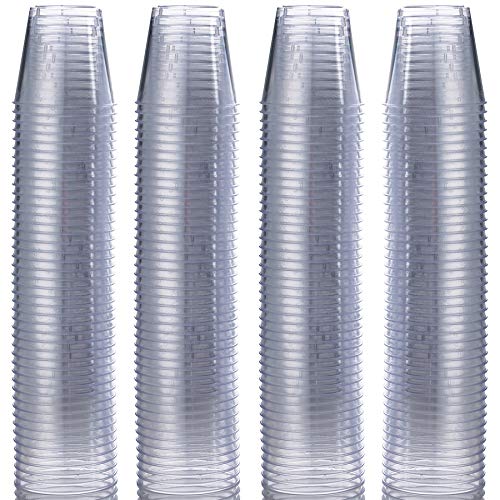 1 Ounce Clear Plastic Shot Glasses - Box of 100 (1 oz) Shot Cups Disposable